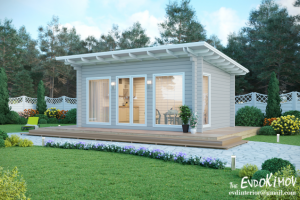 Визуализация деревянного котеджа