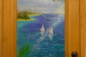 Роспись двери акриловыми краскими