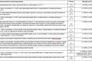 Штрафы трудовой инспекции для индивидуальных предпринимателей