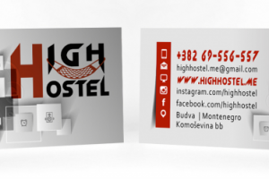 Визитка и логотип для хостелла High Hostel
