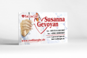 Дизайн визиток для доктора диагностического центра Германии