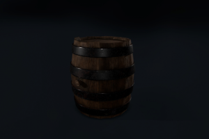 Low-poly бочка