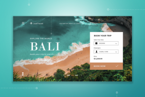 Концепт первого экрана сервиса для путишествий