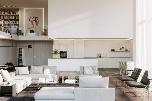 Большая гостиная в большом доме