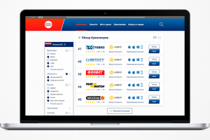 Дизайн(desktop) сайтадля букмекерского портала "Официальные бк"