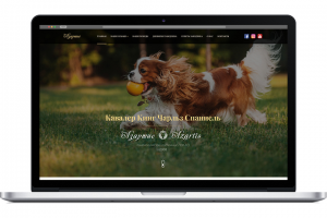 Дизайн главной страницы сайта для питомника "Азартис"