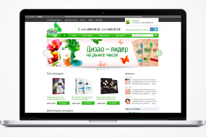 Дизайн (desktop) интернет-магазина натуральной косметики "Dizao"