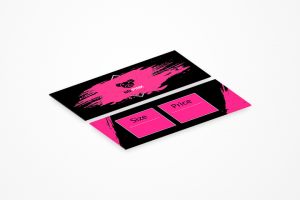 Дизайн ценника для магазина модной одежды "No Pink"