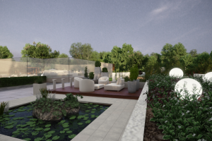 Визуализация ландшафта с малыми арх. формами  2020г