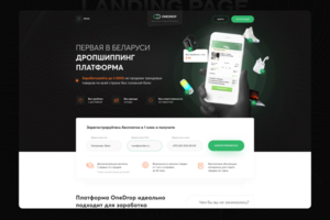Landing Page - Дропшиппинг платформа