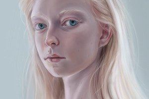 Реалистичный портрет девушки