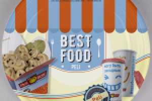 Брендирование посуды для food-court сети