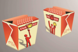 Упаковка для еды на вынос новой сети фаст-фуда Пелибокс