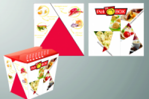 Упаковка для еды на вынос новой сети фаст-фуда Пелибокс
