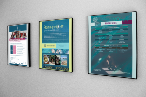 Вёрстка постеров для студии йоги