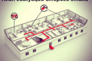 План эвакуации второго этажа