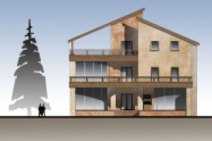 фасад SPA-салона  (AutoCad+photoshop)