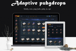 Адаптивная верстка pubgdrops.com (CSS3, HTML5+ JavaScript)