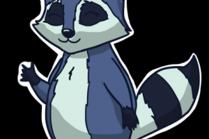 Стикер Енот "Привет"