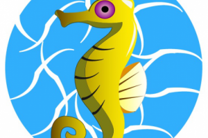 Морской конек вектор