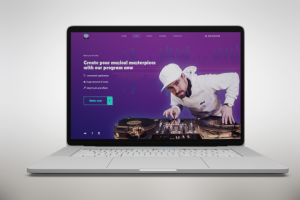 Лэндинг для музыкального мобильного приложения