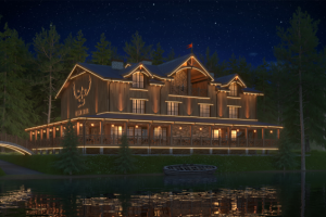 Визуализация гостинично-ресторанного комплекса