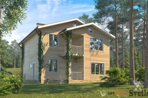 Моделирование и визуализация коттеджа для сайта ortstroy.ru.