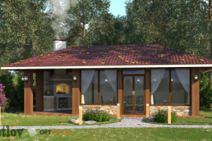 Моделирование и визуализация беседки для сайта ortstroy.ru.