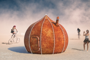 Моделирование и визуализация арт-объекта для фестиваля Burning M