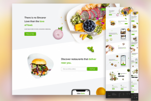 Заказ и доставка еды (адаптивная верстка Landing Page)