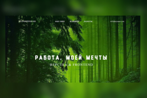 Верстка frontend Myportfolio
