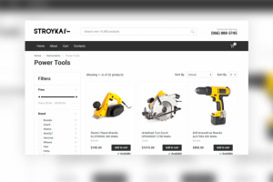 Stroyka — Интернет магазин (Vanilla JS)