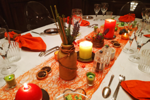 Декор стола "Осень" на яхте "Lalibela", Франция