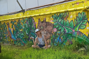 Роспись забора 80 кв.м. "Животные Красной книги"