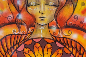 Стритарт "Angel of Notre-Dame" на о. Панган, Таиланд