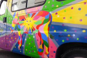 Роспись миниавтобуса "Donkey Caravan" (Испания)