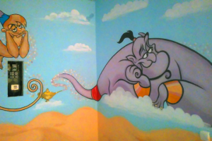 Роспись стен в коридоре "Алладин"