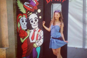 Роспись телефонной кабины для фестиваля "Roman Noir" (Франция)