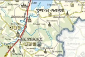 Карта области (фрагмент)