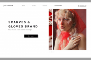 Web-design for gloves/scarves brand