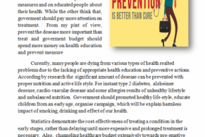 It is easier to prevent than to cure