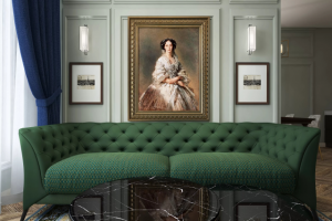 Небольшая гостиная в классическом стиле.