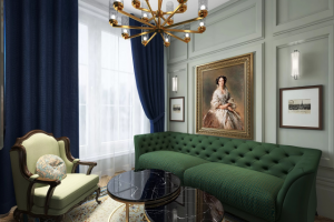 Небольшая гостиная в классическом стиле.