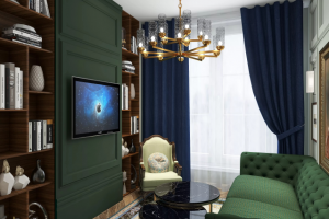 Небольшая гостиная в классическом стиле.