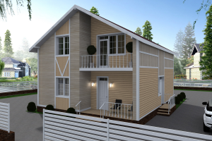 Дом в стиле фахверк