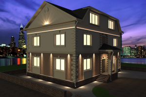 Освещения классического дома