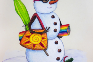 Снеговик мечтающий о лете