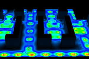 Наружного освещения жилого комплекса. Фиктивные цвета