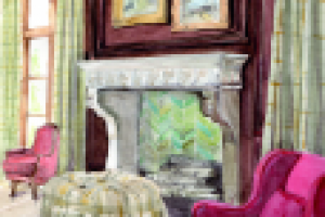 Эскиз интерьера гостиной.