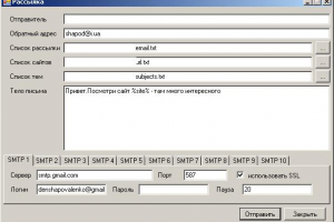 Рассылка писем подписчикам